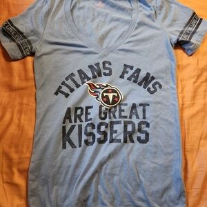 Pink by Victoria's Secret light and navy blue "Titans Fans Are Great Kissers"
